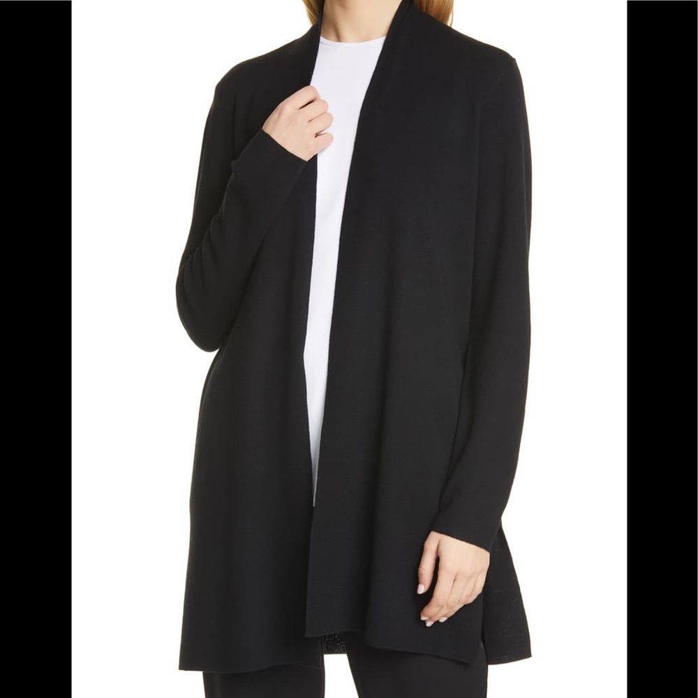 Eileen fisher long open front cardigan